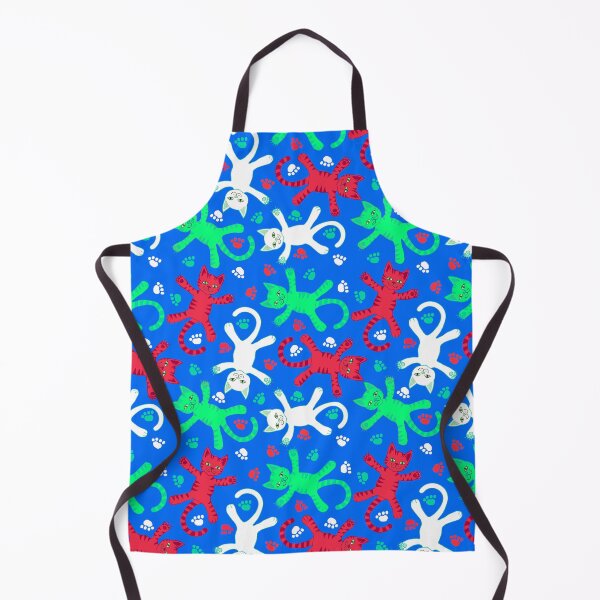 Item preview, Italian flying kitties on blue designed and sold by QuirkyCatz.