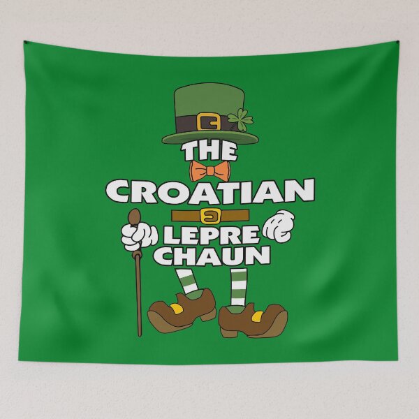 Item preview, The Croatian Leprechaun St Patrick's Day Celebration Matching Outfits Group Attire designed and sold by onicon.