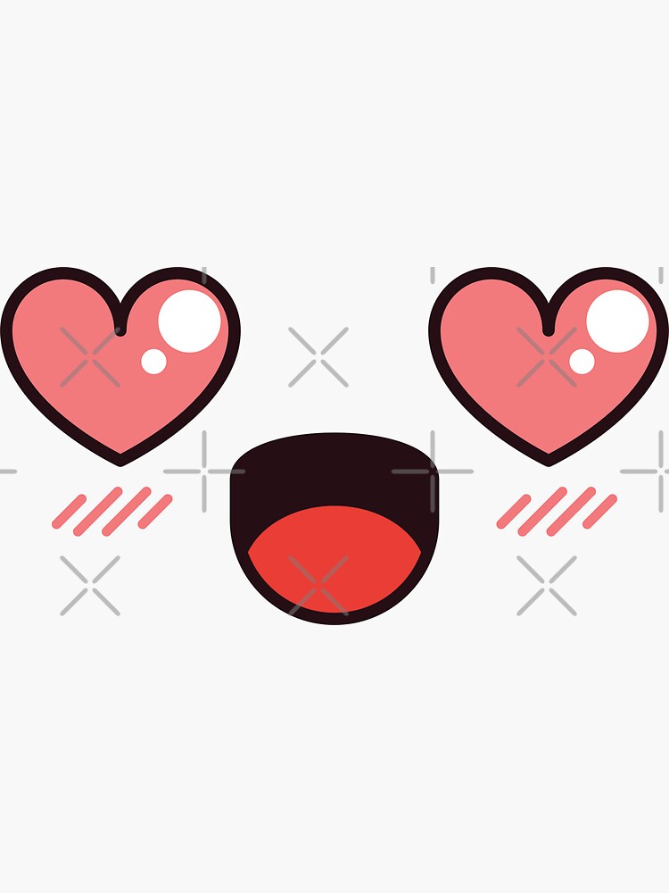 Cute heart sticker kawaii character icon Vector Image
