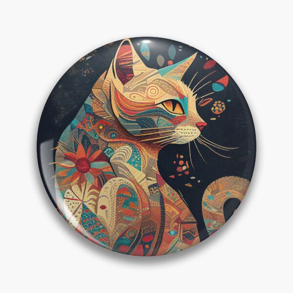 Item preview, Boho Cat 120 Abstract Art Print Painting Wall Decor designed and sold by winterkitty88.
