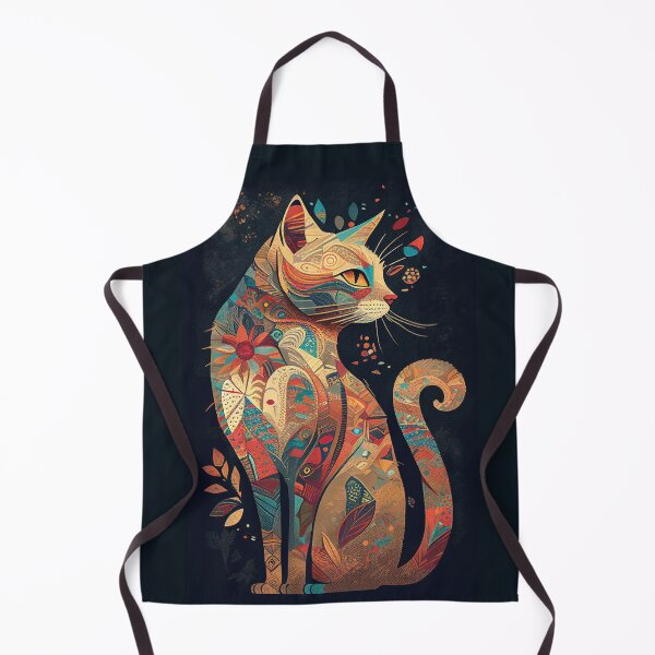 Item preview, Boho Cat 120 Abstract Art Print Painting Wall Decor designed and sold by winterkitty88.