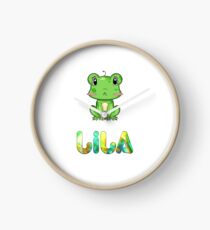 Lila Frog Clock