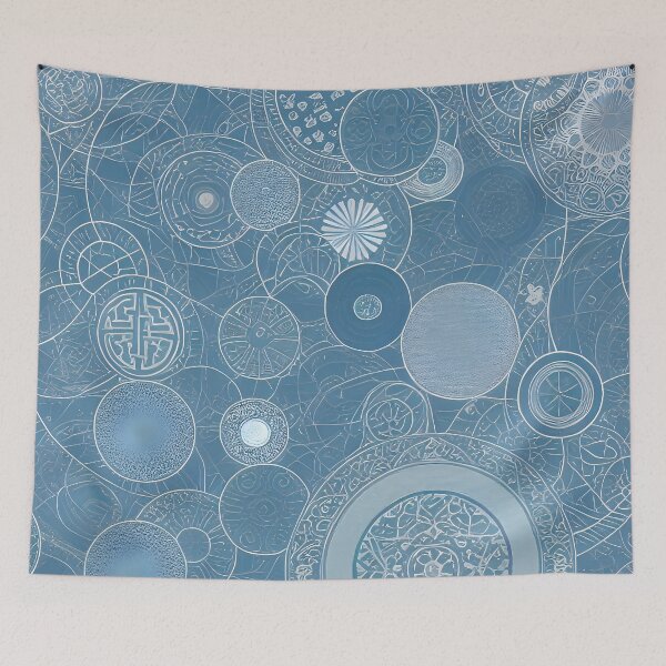 Item preview, circle pattern blue designed and sold by Illium21.