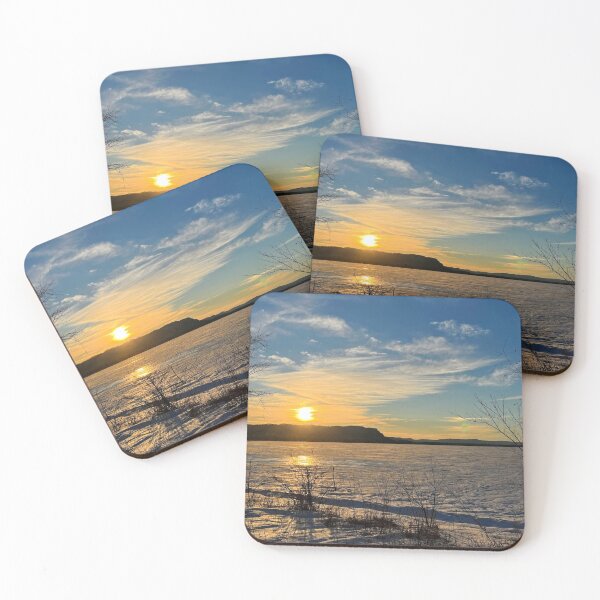 Item preview, Frozen River Sunset designed and sold by emikat-art.