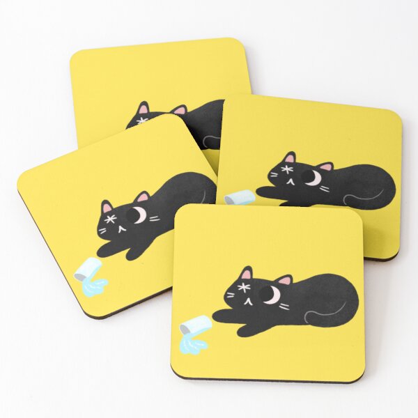 Item preview, The cat who overturned the water glass designed and sold by orangeuee.