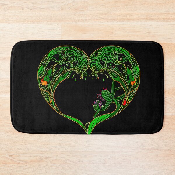 Item preview, #H123: Green and yellow cactus vine heart outline, Passion Hearts Pattern designed and sold by FarStarL33.