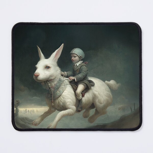 Item preview, Boy riding a Bunny designed and sold by ebrawne.