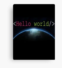 Hello world c++ t-shirt - Hello World Programming Canvas Print