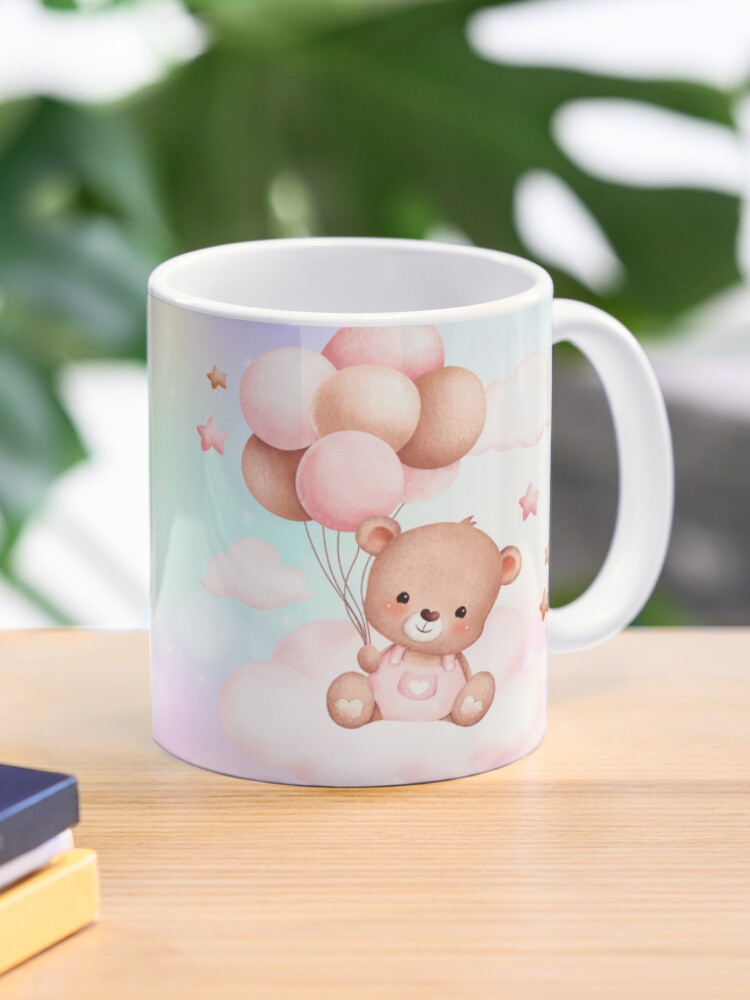 Kawaii Teddy Bear and Cute Dog Clear Reusable Drinking Straw Mug