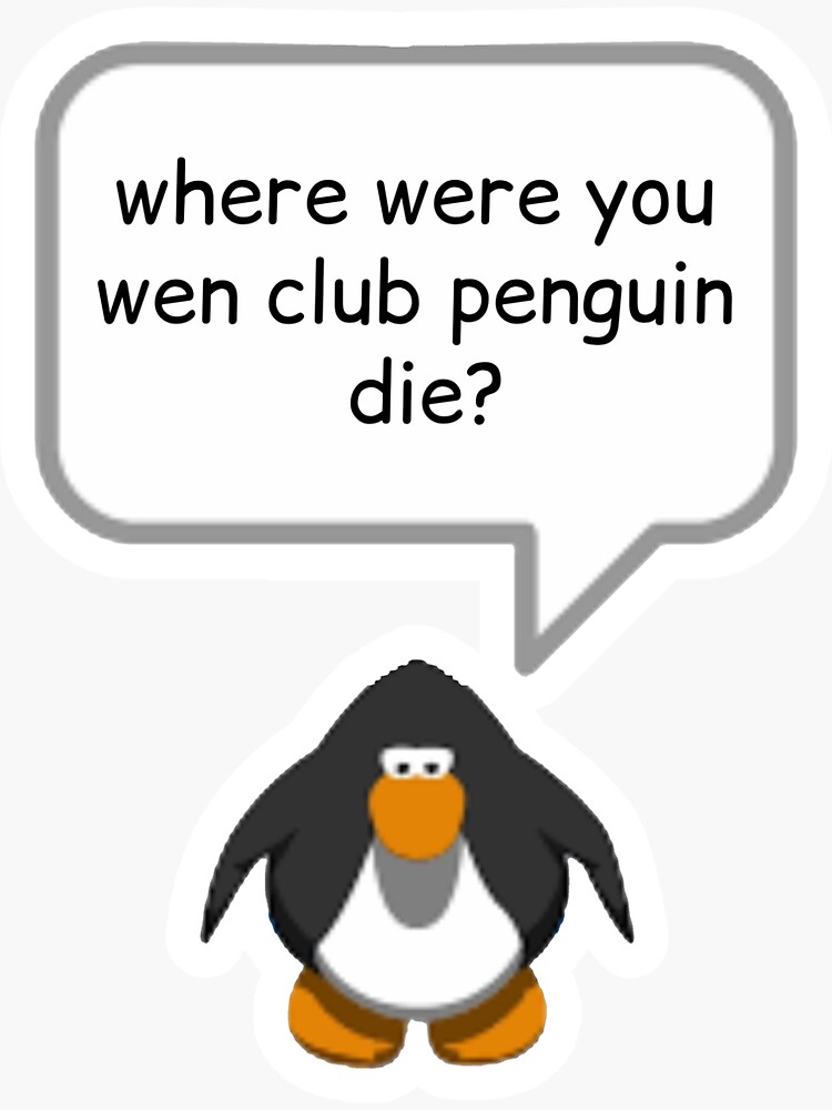 eat the rich - club penguin Sticker for Sale by charlottespice