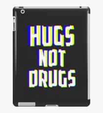 Hugs Not Drugs TV Glitch Effect - Anti-Drug Awareness Gift iPad Case/Skin