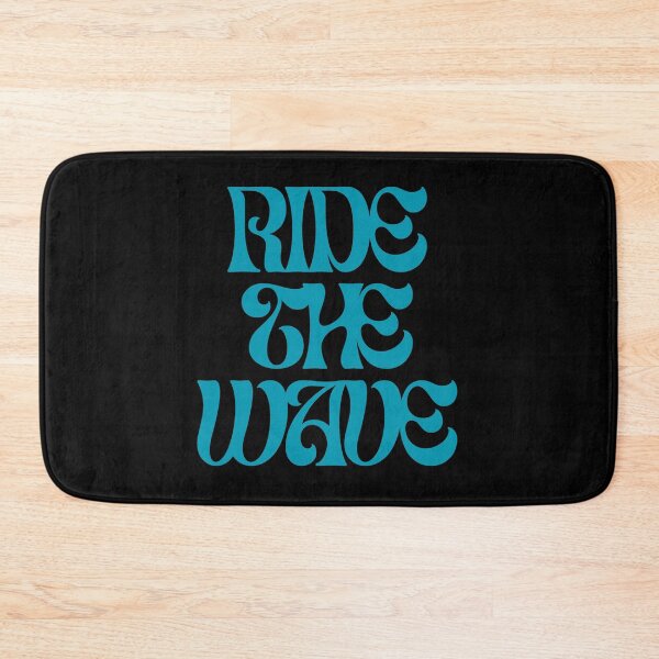 Item preview, blue ride the wave simple clean text typography beach saying sticker surfing designed and sold by FRH Design ⭐⭐⭐⭐⭐.