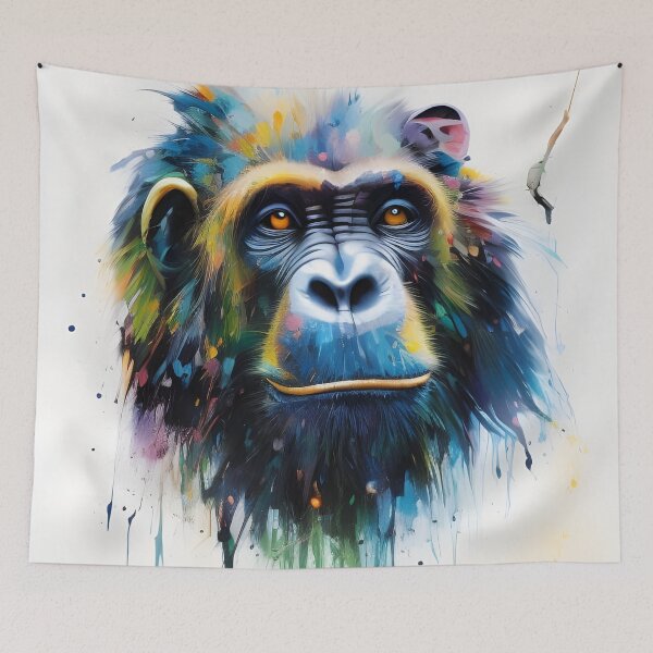 Item preview, Ice Monkey Portrait 2 designed and sold by mrbribe.