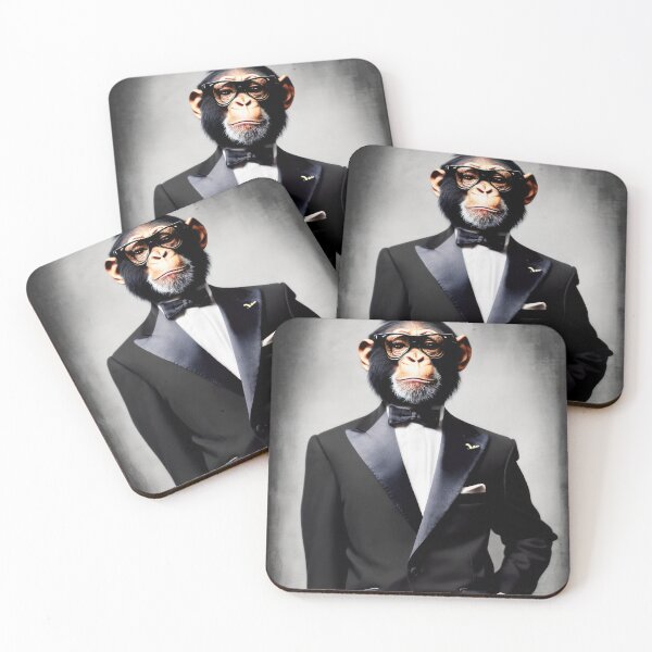 Item preview, Professional monkeys, chimps and primates in suits or clothes 7 designed and sold by hendrikspix.