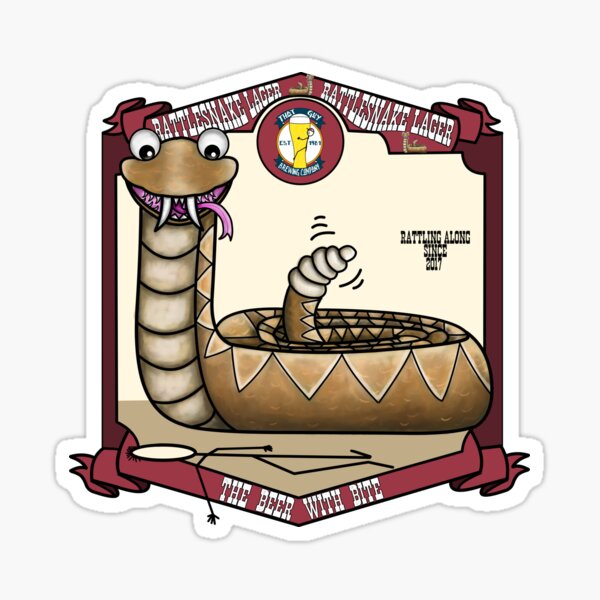 Rattlesnake Lager Sticker