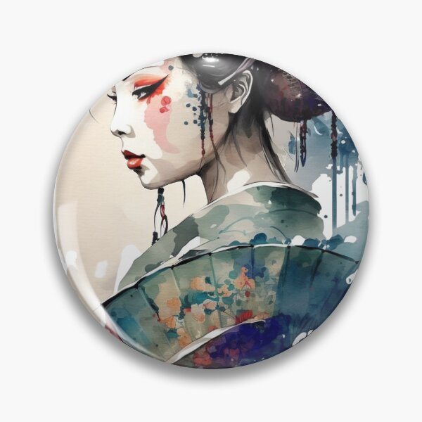 Item preview, Watercolor painting of a Geisha  designed and sold by inkdast.