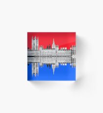 Palace Of Westminster - Red Acrylic Block