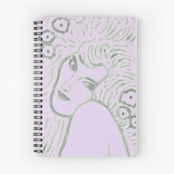 Artikelvorschau, Abstraktes Lavendelrosa Gustav Klimt-Frau mit Blumen in ihrem langen Haar Beethoven-Friese-Malerei monochromatischer Halbton entworfen und verkauft von kattakitty.