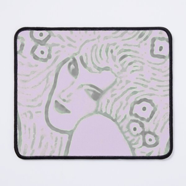 Item preview, Abstract Lavender Pink Gustav Klimt Woman with Flowers in Her Long Hair Beethoven Friese Painting Monochromatic Halftone designed and sold by kattakitty.