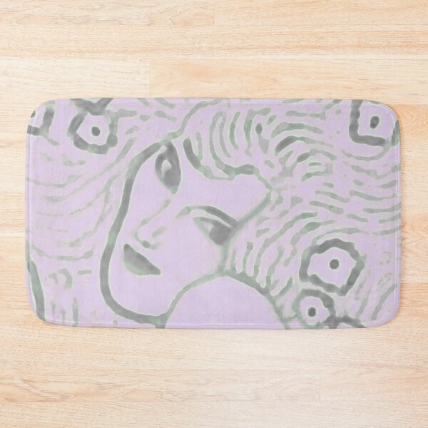 Item preview, Abstract Lavender Pink Gustav Klimt Woman with Flowers in Her Long Hair Beethoven Friese Painting Monochromatic Halftone designed and sold by kattakitty.