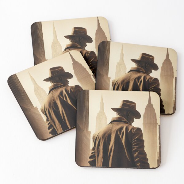 Item preview, Cowboy in New York - 1930's Fantasy New York  designed and sold by ShadowAndSlate.