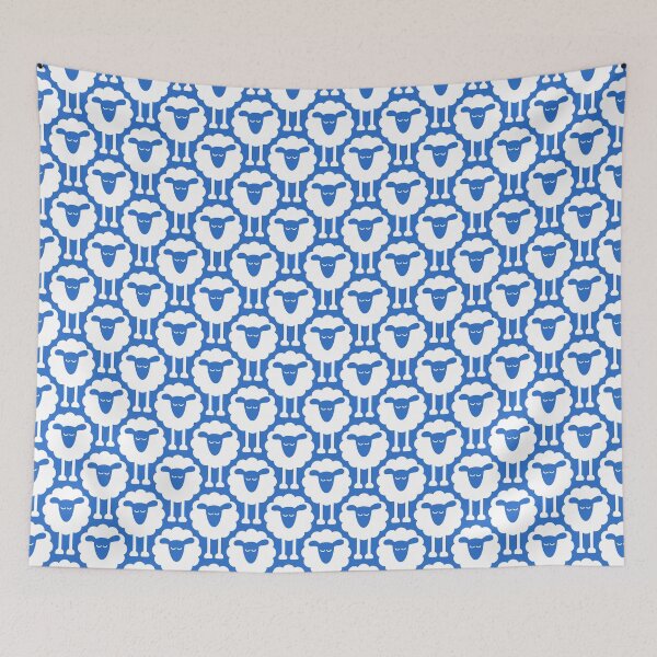 Item preview, 2693 B - funny sheep pattern, blue designed and sold by RouCouCou.