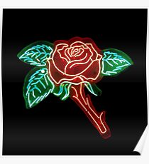 Neon Rose Poster