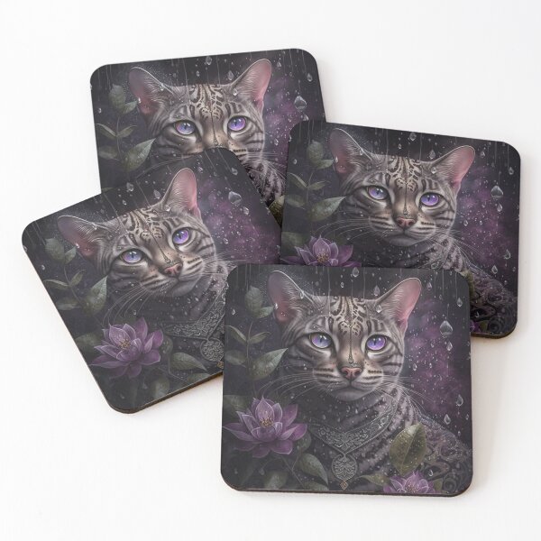Aperçu de l'œuvre Chat du Bengale dans la jungle pluvieuse créée et vendue par Nocturne Paws.