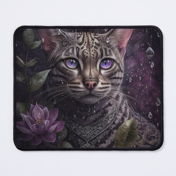 Item preview, Bengal Cat In The Rainy Jungle designed and sold by Nocturne Paws.