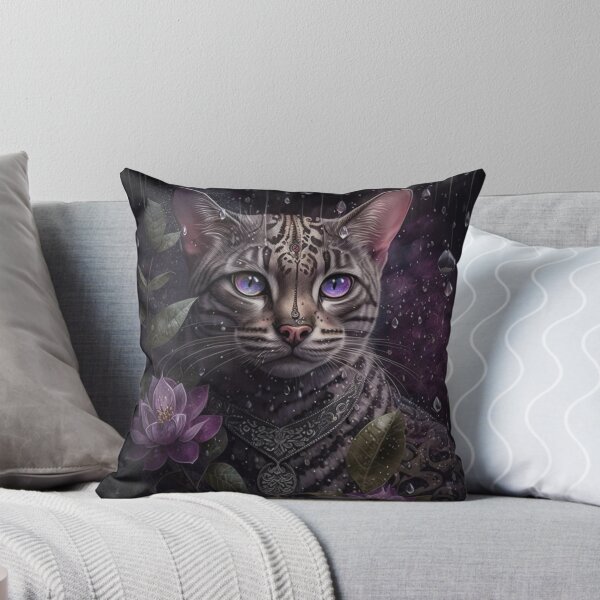 Item preview, Bengal Cat In The Rainy Jungle designed and sold by Nocturne  Paws.