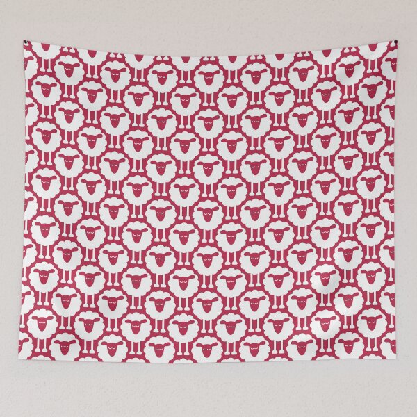 Item preview, 2693 C - funny sheep pattern, viva magenta designed and sold by RouCouCou.