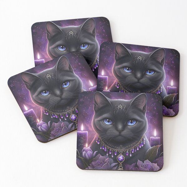 Item preview, Witchy Black British Shorthair Cat designed and sold by Nocturne  Paws.