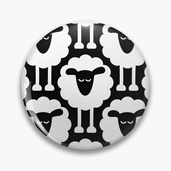 Item preview, 2693 D - funny sheep pattern, black and white designed and sold by RouCouCou.