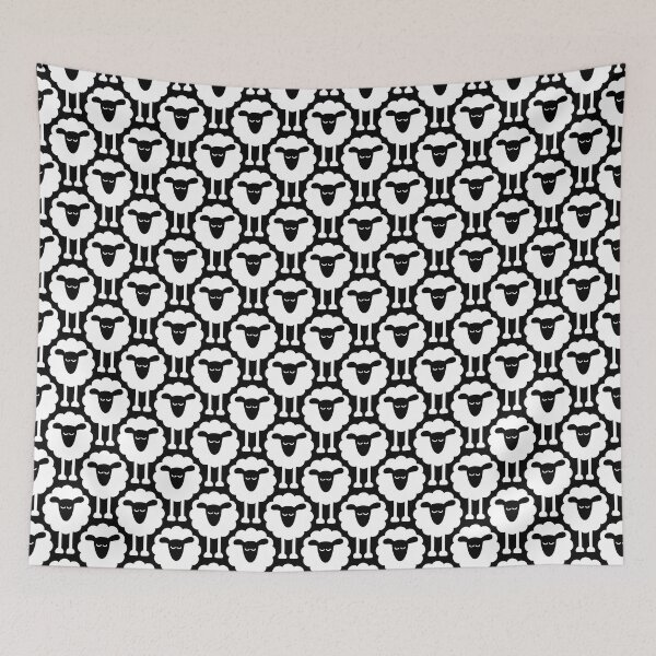 Item preview, 2693 D - funny sheep pattern, black and white designed and sold by RouCouCou.