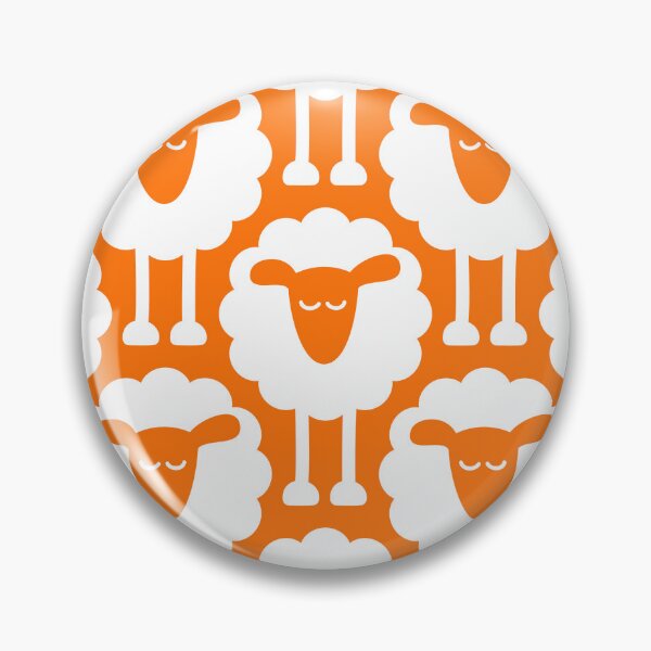 Item preview, 2693 E - funny sheep pattern, orange designed and sold by RouCouCou.