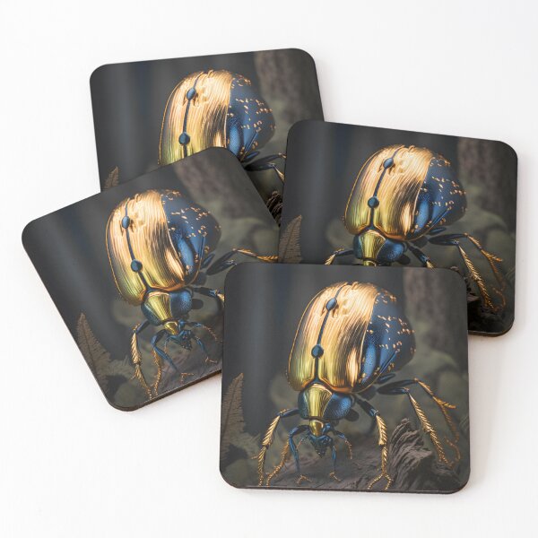 Item preview, Bugs and Nature, Blue, Golden, Elegant Nature, Macro Photography Art  designed and sold by MonkStudio.