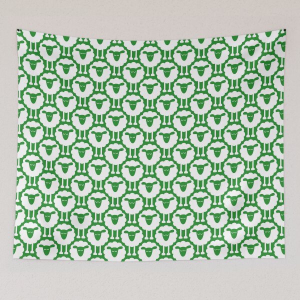 Item preview, 2693 F - funny sheep pattern, green designed and sold by RouCouCou.
