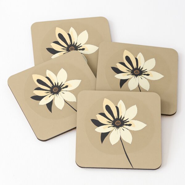 Item preview, Boho Black and Muted Yellow Flower designed and sold by BohoRhapsody.