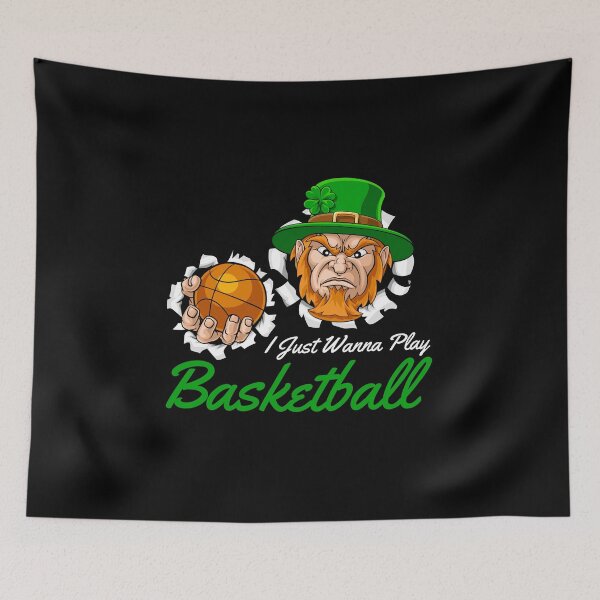Item preview, I Just Wanna Play Basketball Player St Patrick s Day Leprechaun Basketball designed and sold by Colors nature.