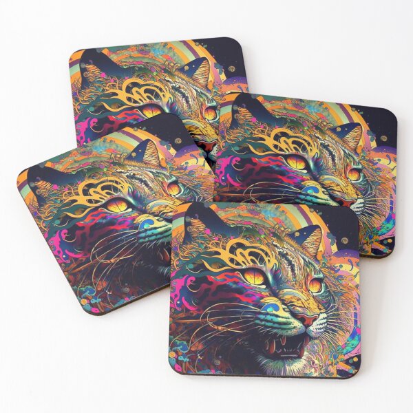 Item preview, Psychedelic Wild Cat designed and sold by PsychedelicHQ.