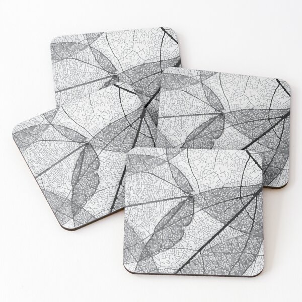 Item preview, Grey seamless pattern leaves skeleton illustration designed and sold by Mahe-Art.