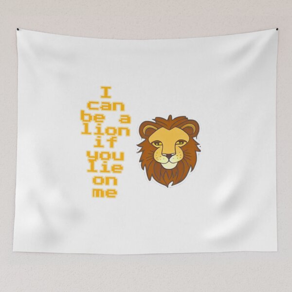 Item preview, I can be a lion if you lie on me.  designed and sold by ManikRaja.