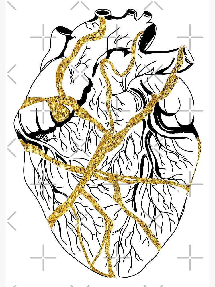 Disover Broken Heart of Gold Premium Matte Vertical Poster