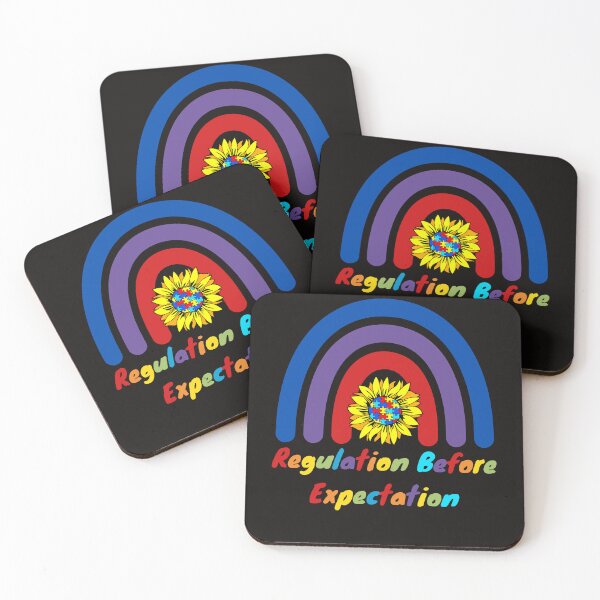 Item preview, Regulation Before Expectation neurodiversity therapist Sunflower Rainbow designed and sold by Sarah38.