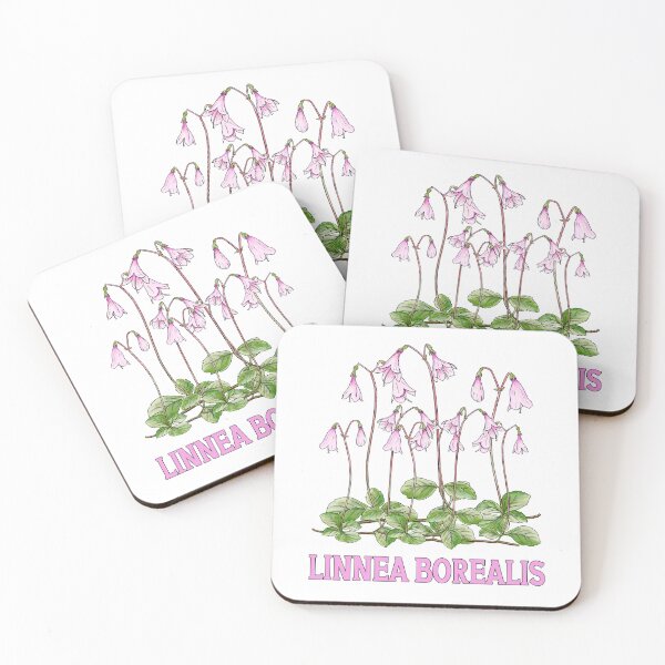 Item preview, Nordic Wildflower Linnea Borealis Twinflower Pretty Pink Flowers floral designed and sold by funnytshirtemp.