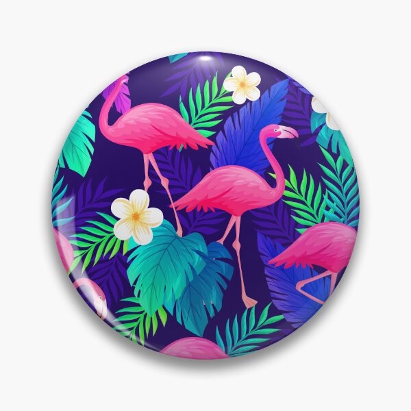 Item preview, tropical pink flamingo floral  designed and sold by Gossip Rag.