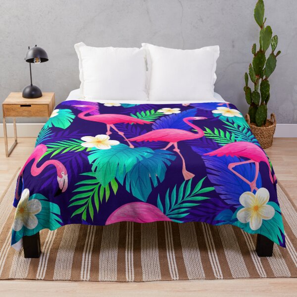 Item preview, tropical pink flamingo floral designed and sold by Gossip Rag.