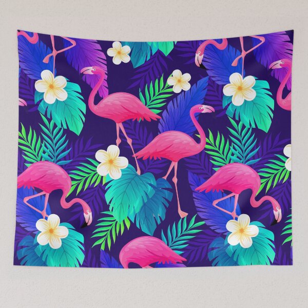 Item preview, tropical pink flamingo floral  designed and sold by Gossip Rag.