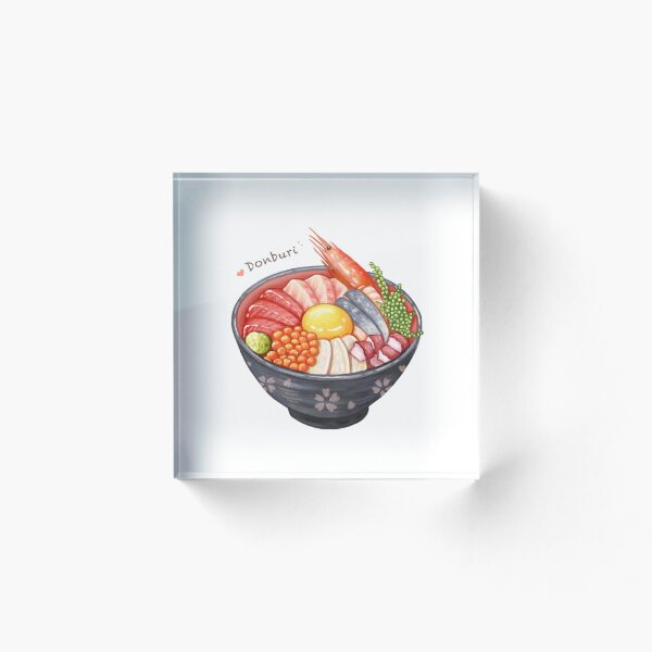 Item preview, Japanese Food 日本美食 - Seafood Rice Bowl (Kaisen Donburi) Illustration 海鮮丼插畫 designed and sold by Rose Chiu.
