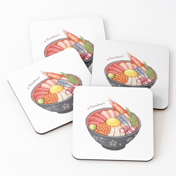 Item preview, Japanese Food 日本美食 - Seafood Rice Bowl (Kaisen Donburi) Illustration 海鮮丼插畫 designed and sold by Rose Chiu.